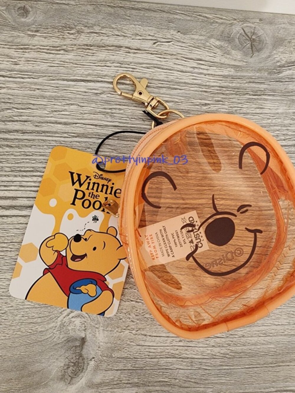 Disney Winnie The Pooh Charm Pouch Key Chain by Skinnydip NEW